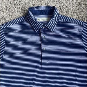 Donald Ross Golf Polo Shirt Large Stripes Out Door Country Club Pennsylvania